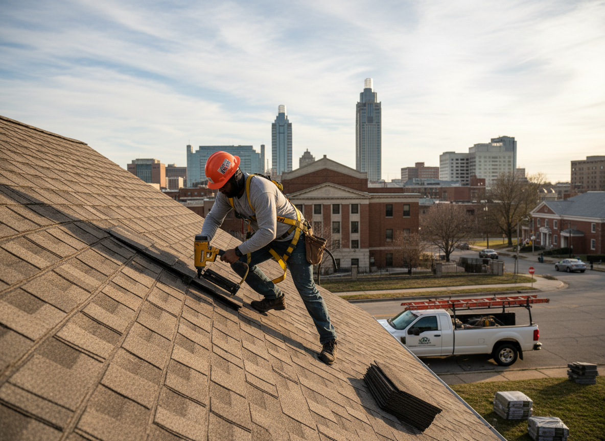 Roofing contractor in Downtown Cincinnati